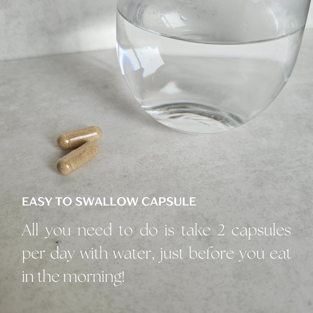 Glow timeless come in easy to swallow capsules. All you need to do is take 2 capsules per day with water, just before you eat in the morning!